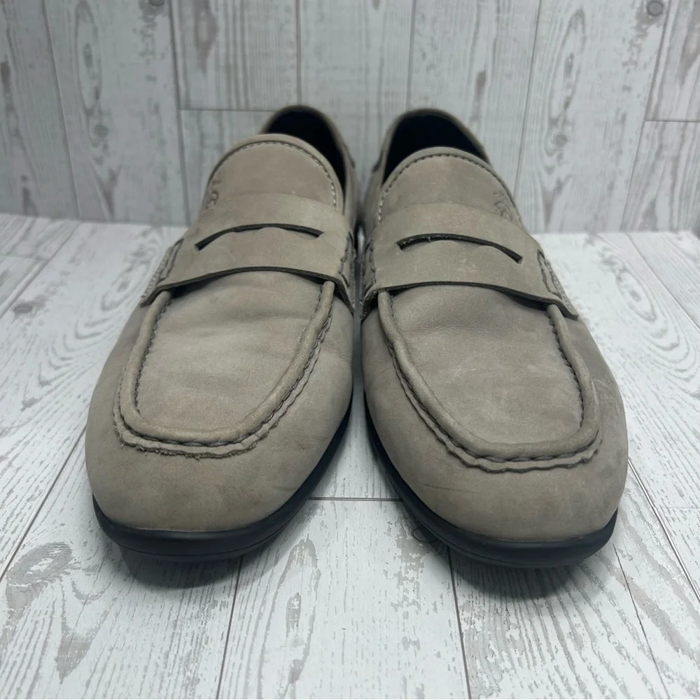 Brooks Brothers Size 8.5 Gray/Taupe Penny Loafers Suede Flats